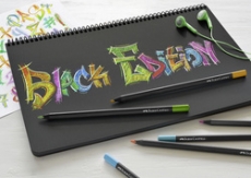 FABER-CASTELL Dreikant-Buntstifte Black Edition, 36er