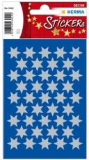 Sticker Sterne 6-zackig, silber  14 mm