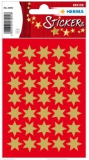 Sticker Sterne 6-zackig, gold  16 mm
