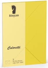 Coloretti-5er Pack Briefumschläge C6 80g/m² goldgelb