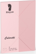 Coloretti-5er Pack Briefumschlge C6 80g/m rosa