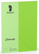 Coloretti-5er Pack Briefumschläge B6 80g/m², hellgrün