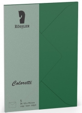 Coloretti-5er Pack Briefumschläge B6 80g/m², forest