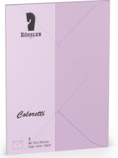 Coloretti-5er Pack Briefumschlge B6 80g/m, lavendel