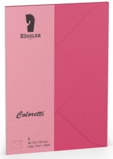 Coloretti-5er Pack Briefumschlge B6 80g/m, pink