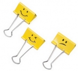 RAPESCO Foldback-Klammer, (B)19 mm, gelb, Emoji