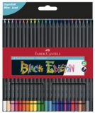 FABER-CASTELL Dreikant-Buntstifte Black Edition, 24er