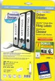 Premium Ordnerrcken-Etiketten, lang/breit, 61 x 288 mm, weiss/grau