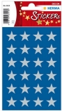 Sticker Sterne 5-Zackig, silber  15 mm
