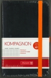 Notizbuch 12,5 x 19,5 kariert schwarz/orange