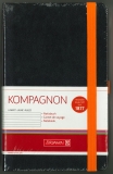 Notizbuch 12,5 x 19,5 liniert schwarz/orange