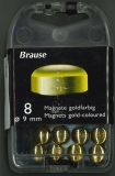 Magnete Durchmesser 9mm goldfarbig