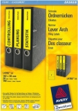 Ordner-Etiketten fr schmale Ordner, kurz, gelb, 192x38mm