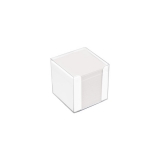 Zettelbox transparent, Kunststoff, 9x9x9cm