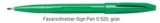 Feinschreiber Sign Pen S520, 2 mm, grn